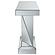 Amore Rectangular Sofa Table w/Triangle Detailing Silver and Clear Mirror by Coaster