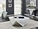 Amore Rectangular Sofa Table w/Triangle Detailing Silver and Clear Mirror by Coaster