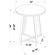 Hugo Metal Base Round End Table White and Matte Black by Coaster
