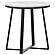Hugo Metal Base Round End Table White and Matte Black by Coaster