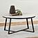 Hugo Round Coffee Table White and Matte Black by Coaster