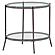 Laurie Round Glass Top End Table Black Nickel and Clear by Coaster