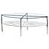 Cadee Round Glass Top Coffee Table White and Chrome by Coaster