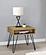 Fanning Square End Table with Open Compartment Golden Oak and Black by Coaster