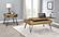 Fanning Square End Table with Open Compartment Golden Oak and Black by Coaster
