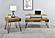 Fanning Square End Table with Open Compartment Golden Oak and Black by Coaster