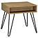 Fanning Square End Table with Open Compartment Golden Oak and Black by Coaster