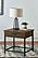 Byers Square 1-drawer End Table Brown Oak and Sandy Black by Coaster