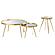 Kaelyn 3-piece Round Coffee and End Table Set Gold by Coaster