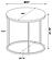 Lainey Faux Marble Round Top End Table Grey and Gunmetal by Coaster