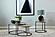 Lainey Faux Marble Round Top End Table Grey and Gunmetal by Coaster