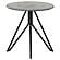 Hadi Round SmartTop Side End Table Cement and Gunmetal by Coaster