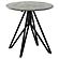 Hadi Round SmartTop Side End Table Cement and Gunmetal by Coaster