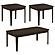 Amaro 3-piece Coffee and End Table Set Dark Brown by Coaster