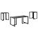 Nyla 3-piece Occasional Set Weathered Grey and Black by Coaster