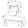 Colmar 3-piece Trestle Occasional Table Set Golden Oak and Gunmetal by Coaster
