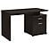 Irving 2-drawer Office Desk w/Cabinet Cappuccino by Coaster