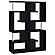 Hoover 5-tier Bookcase Black and Chrome by Coaster