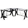 Monterey 3-piece L-shaped Computer Desk Set Cappuccino by Coaster