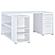 Yvette L-shape Office Desk White by Coaster