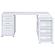 Yvette L-shape Office Desk White by Coaster