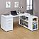 Yvette L-shape Office Desk White by Coaster