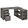 Yvette L-shape Office Desk Weathered Grey by Coaster