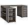 Yvette L-shape Office Desk Weathered Grey by Coaster