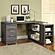 Yvette L-shape Office Desk Weathered Grey by Coaster