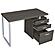 Brennan 3-drawer Office Desk Weathered Grey by Coaster