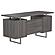 Lawtey Floating Top Office Desk Weathered Grey by Coaster