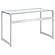 Hartford Glass Top Writing Desk Chrome by Coaster