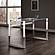 Hartford Glass Top Writing Desk Chrome by Coaster