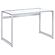 Hartford Glass Top Writing Desk Chrome by Coaster
