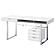 Whitman 4-drawer Writing Desk Glossy White by Coaster