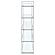 Elmer 5-shelf Bookcase Chrome and Clear by Coaster