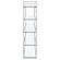 Elmer 5-shelf Bookcase Chrome and Clear by Coaster