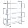 Elmer 5-shelf Bookcase Chrome and Clear by Coaster