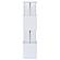 Baxter 4-shelf Bookcase White and Chrome by Coaster
