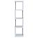 Baxter 4-shelf Bookcase White and Chrome by Coaster