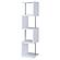 Baxter 4-shelf Bookcase White and Chrome by Coaster