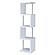 Baxter 4-shelf Bookcase White and Chrome by Coaster