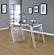 Amaturo Writing Desk w/Glass Top Clear by Coaster