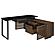 Maddox 60-inch L-Shape Office Computer Desk Black and Walnut by Coaster