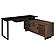 Maddox 60-inch L-Shape Office Computer Desk Black and Walnut by Coaster