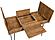 Sheeran Writing Desk w/4 Hidden Storages Rustic Amber by Coaster
