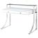 Gemma 2-drawer Writing Desk Glossy White and Chrome by Coaster