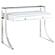 Gemma 2-drawer Writing Desk Glossy White and Chrome by Coaster