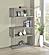 Emelle 63-inch 4-Shelf Glass Panel Bookshelf Grey Driftwood by Coaster
