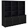 Westpark 3-piece Wall Unit Bookcase Set w/USB Black by Coaster